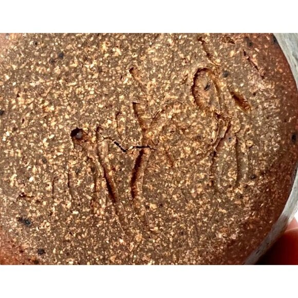 Vintage Studio Pottery Speckled Stoneware Glazed Decorative Vase Artist Signed - Picture 8 of 8